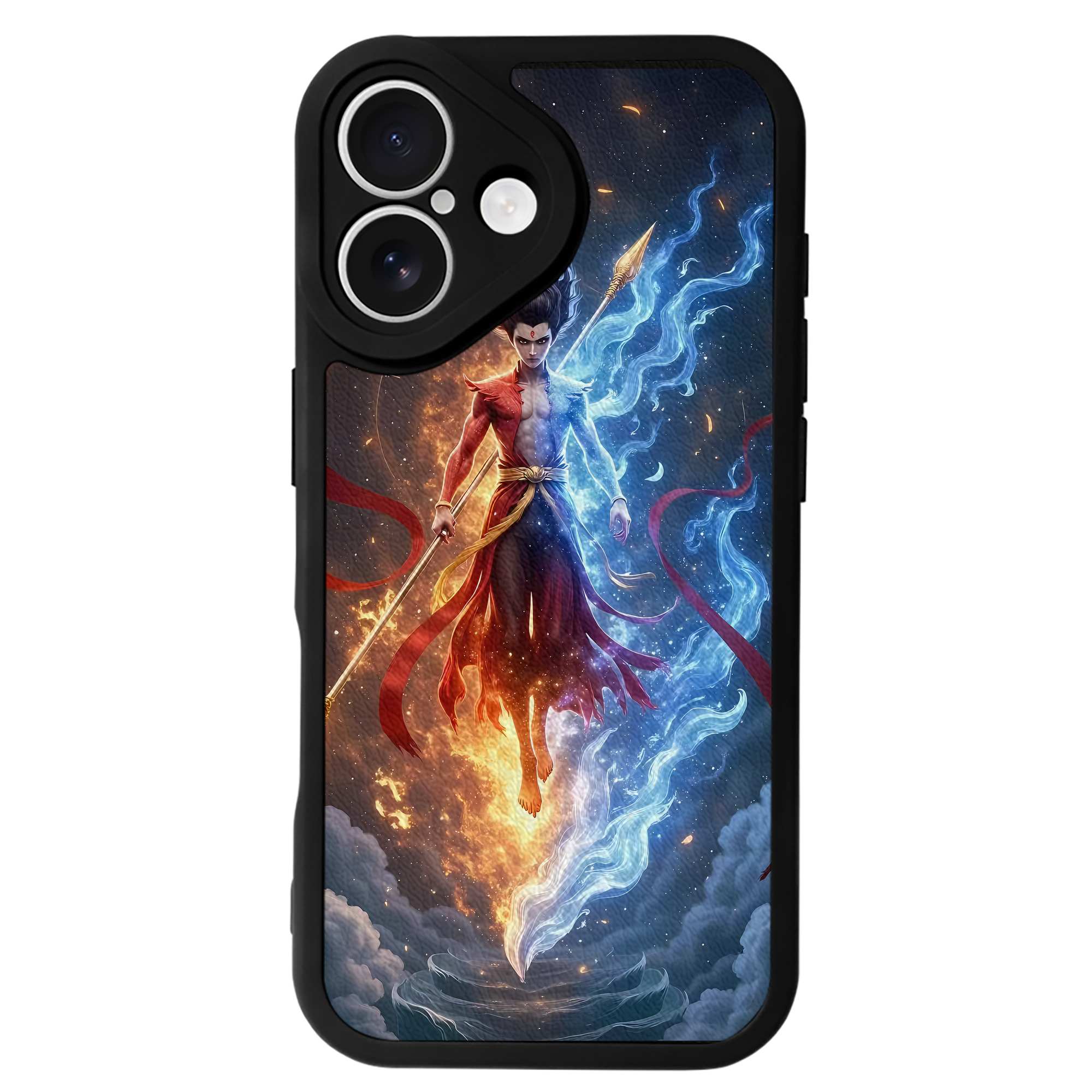 （画像用） Ne Zha 2 ナタ 魔童の大暴れ 【iPhone 16シリーズ対応】シリコンスマホケース（レザー調） 材質：シリコン